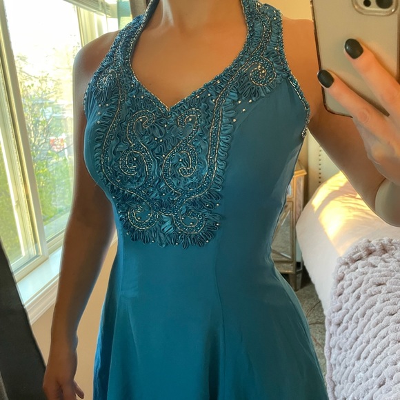emerald green semi formal dress V-Neck Lace Tulle Prom with Long Sleeves Size Selection:S Color_SaddleBrown 100% Cotton Full Slip